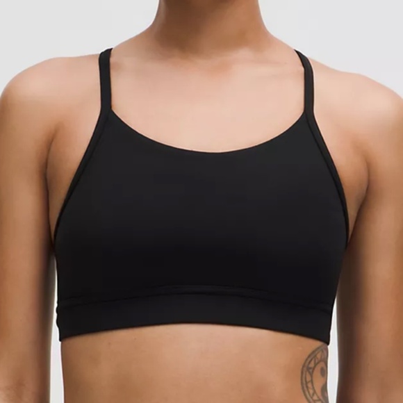 Lululemon Black Flow Y Mid-Support Bra B/C Cup (Size 8) - Picture 1 of 6